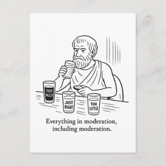 Carte Postale Guide d'Aristote pour la modération