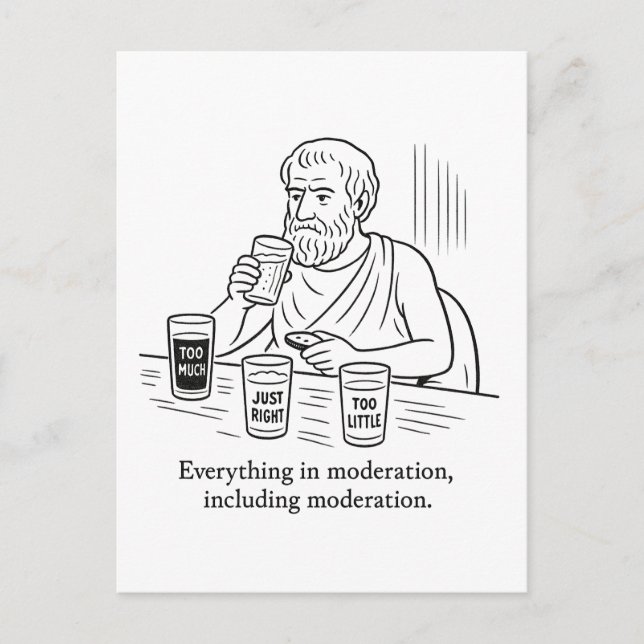 Carte Postale Guide d'Aristote pour la modération (Devant)