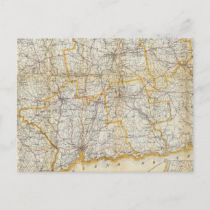Carte Postale Guide de Mendenhall, Road Map Connecticut