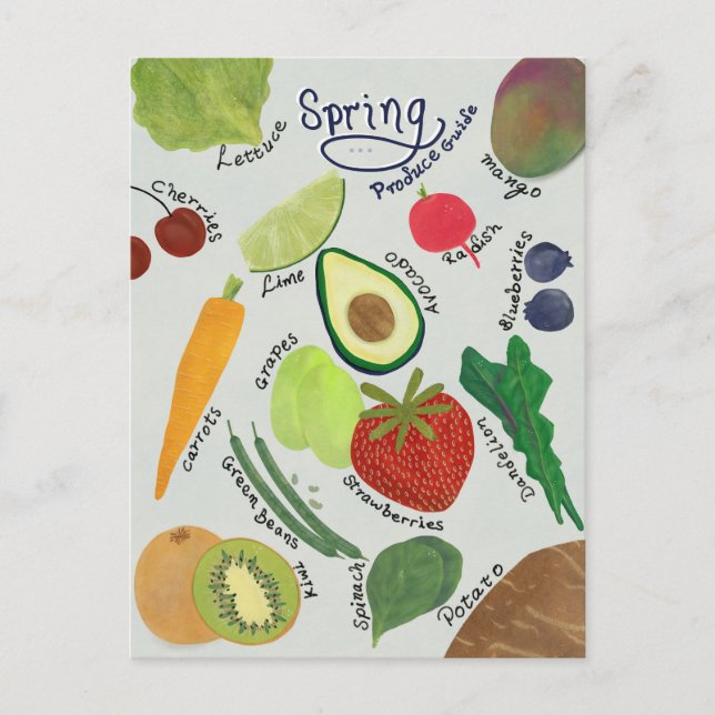 Carte Postale Guide de produits de printemps  (Devant)