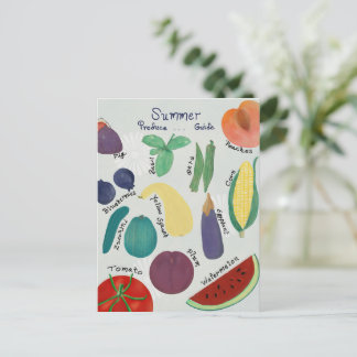 Carte Postale Guide de produits d'été