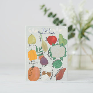 Carte Postale Guide des produits d'automne