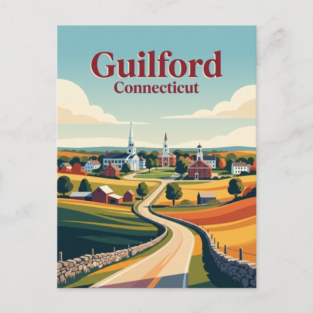 Carte Postale Guilford Connecticut (Devant)