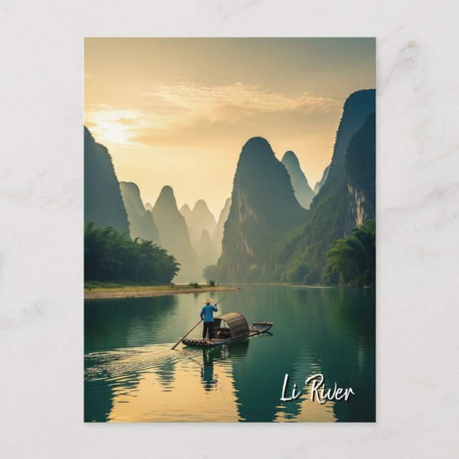 Carte Postale Guilin Chine Li River Travel (Devant)
