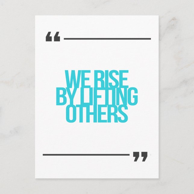 Carte Postale Guillemets inspirants et motivants (Devant)