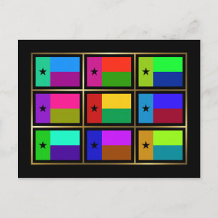 Carte postale Guinée-Bissau Multihue Flags