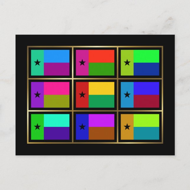 Carte postale Guinée-Bissau Multihue Flags (Devant)