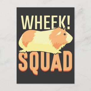 Carte Postale Guinéen Pig whead Squad animal adorable Poète Love