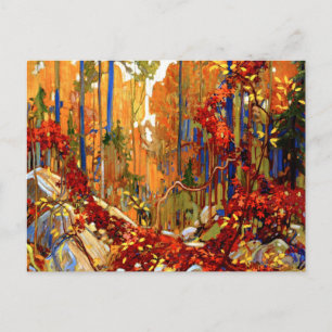 Carte Postale Guirlande d'automne, peinture de paysage coloré