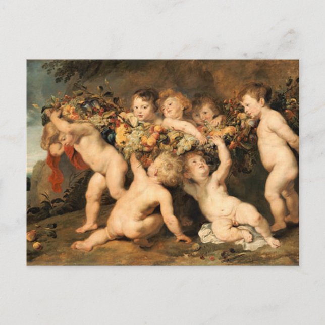 Carte Postale Guirlande des fruits - Rubens (Devant)
