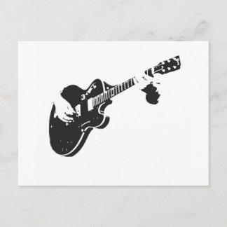 Carte Postale Guitar noir et blanc
