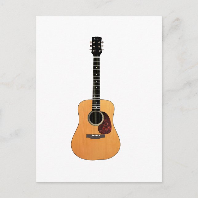 Carte Postale Guitare acoustique verticale (Devant)