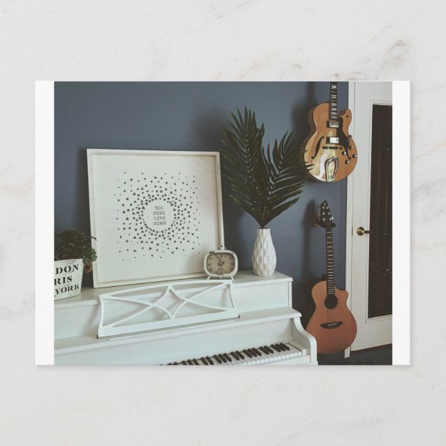 Carte Postale Guitare basse adorable (Devant)
