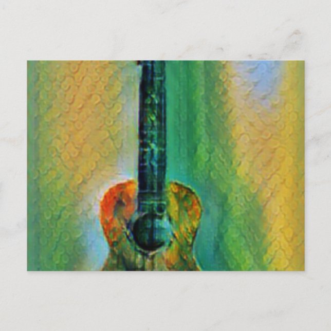 Carte Postale Guitare basse mignonne (Devant)