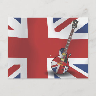 Carte Postale Guitare britannique d'invasion
