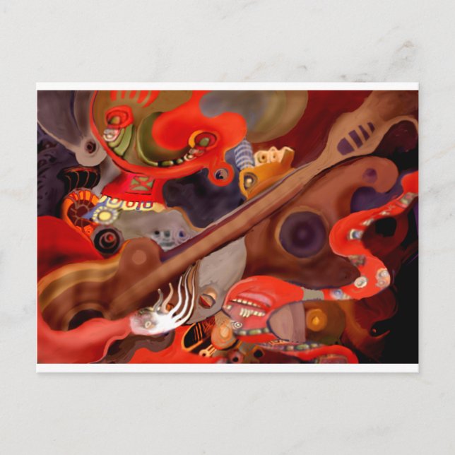 Carte Postale Guitare Chaman par Albruno* (Devant)