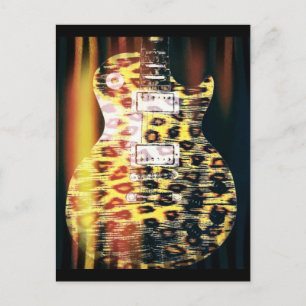 Carte postale guitare Cheetah