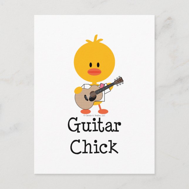 Carte postale Guitare Chick (Devant)