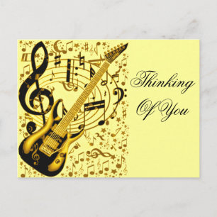 Carte Postale Guitare d'or_