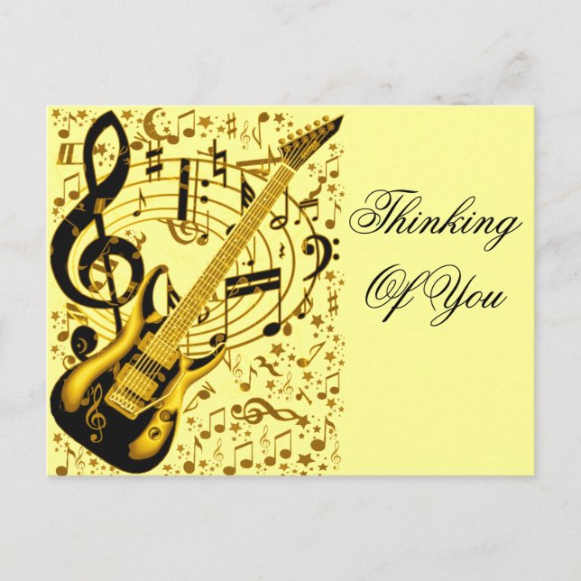 Carte Postale Guitare d'or_ (Devant)