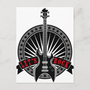 Carte Postale guitare e-bass rock
