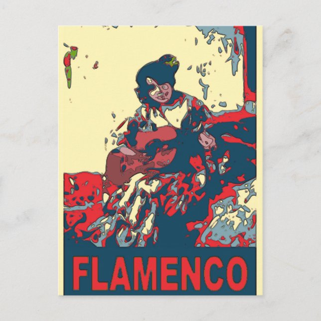 Carte Postale Guitare flamenco (Devant)