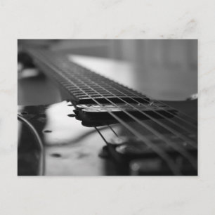 Carte Postale Guitare noire et blanche