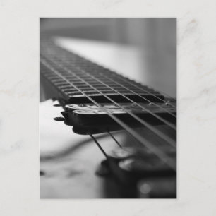 Carte Postale Guitare noire et blanche