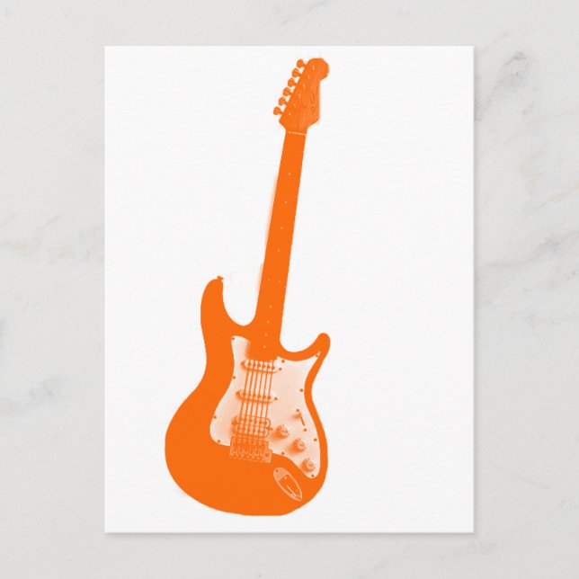 Carte Postale Guitare orange (Devant)