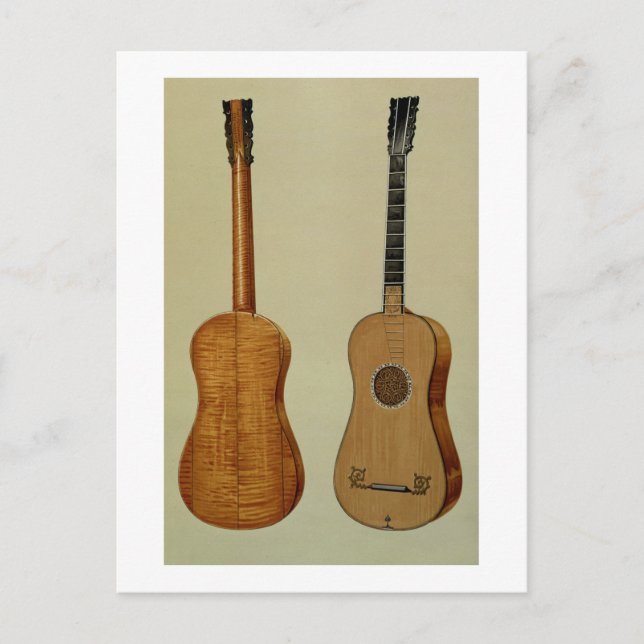 Carte Postale Guitare réalisée par Antonio Stradivarius (c.1644- (Devant)
