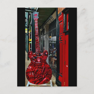 Carte Postale Guitare rouge