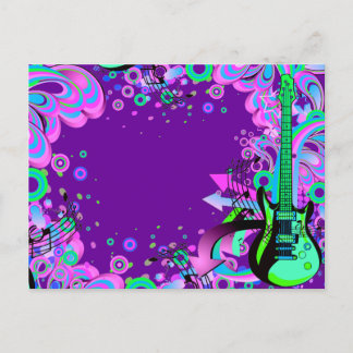 Carte Postale Guitare sauvage (violet)