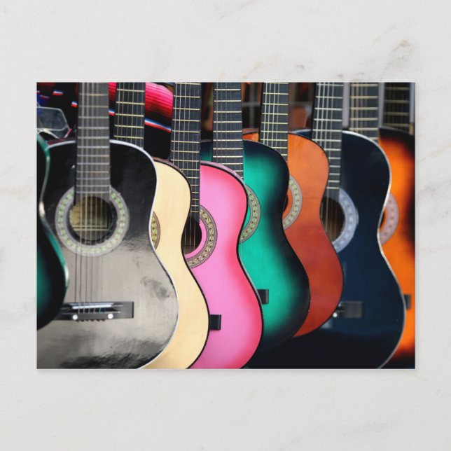 Carte Postale Guitares acoustiques (Devant)
