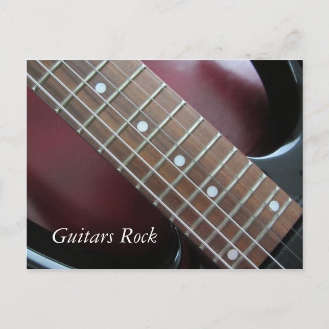 Carte Postale Guitars Rock - Guitare Électrique (Devant)