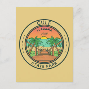 Carte Postale Gulf State Park Alabama Circle Badge