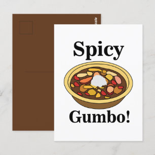 Carte Postale Gumbo Nourriture Gumbo Épicé