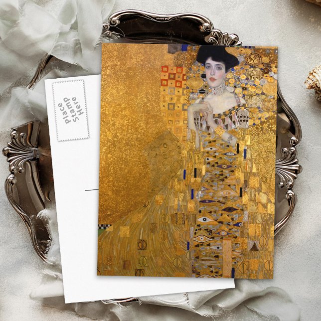 Carte Postale Gustav Klimt "Adele" Portrait Vintage (Créateur téléchargé)