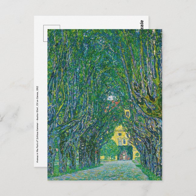 Carte Postale Gustav Klimt - Avenue dans le parc Schloss Kammer (Devant / Derrière)