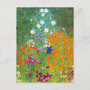 Carte Postale Gustav Klimt Bauerngarten Flower Garden Art