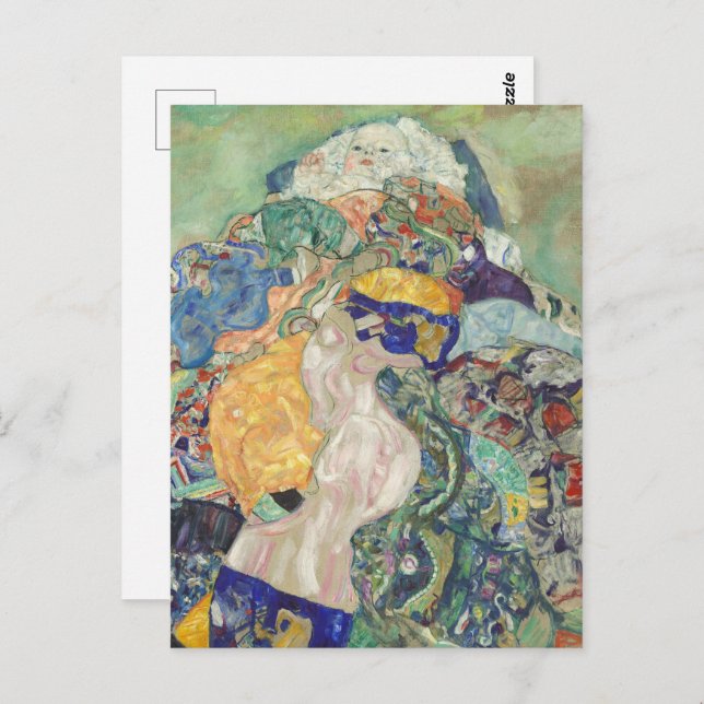 Carte Postale Gustav Klimt - Bébé (Berceau) (Devant / Derrière)