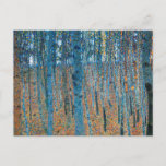 Carte Postale Gustav Klimt Beech<br><div class="desc">Cette oeuvre est basée sur des oeuvres de peinture naturelle classique de Gustav Klimt,  Beech Grove 1,  1902,  est un gros plan d'une forêt de hêtres,  dans des bois bleus et colorés.</div>