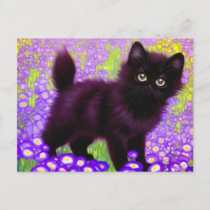 Carte Postale Gustav Klimt Black Kitten