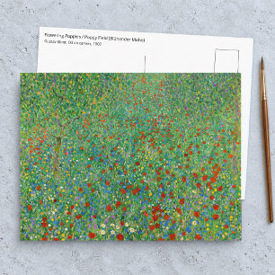 Carte Postale Gustav Klimt - Champ de coquelicots