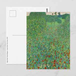 Carte Postale Gustav Klimt - Champ de pavot