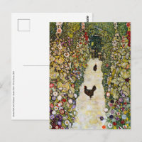 Gustav Klimt - Chemin de jardin avec des poules
