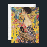 Carte Postale Gustav Klimt - Dame au éventail<br><div class="desc">Dame au éventail - Gustav Klimt,  Huile sur toile,  1917-1918</div>