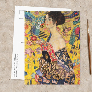 Carte Postale Gustav Klimt - Dame au éventail