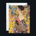 Carte Postale Gustav Klimt - Dame avec ventilateur<br><div class="desc">Dame avec ventilateur - Gustav Klimt,  Huile sur toile,  1917-1918</div>