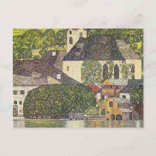 Carte Postale Gustav Klimt - Eglise à Unterach sur l'Attersee (Devant)