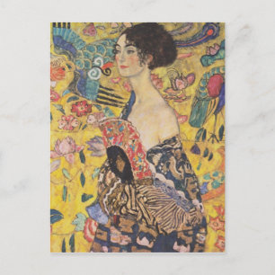 Carte Postale Gustav Klimt - Femme au éventail
